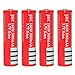 RedEarth 4pcs BRC 18650 3000mAh 3.7V Rechargeable Battery for Ultrafire Cree Li-ion LED Torch Flashlight