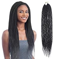 Losmoeer Senegalese Twist Crochet Hair 8 Packs 18 Inch Crochet Braids Small Havana Mambo Twist Crochet Braiding Hair Extensions Synthetic Senegalese Twists Hairstyles (8 Bundles, 2#)
