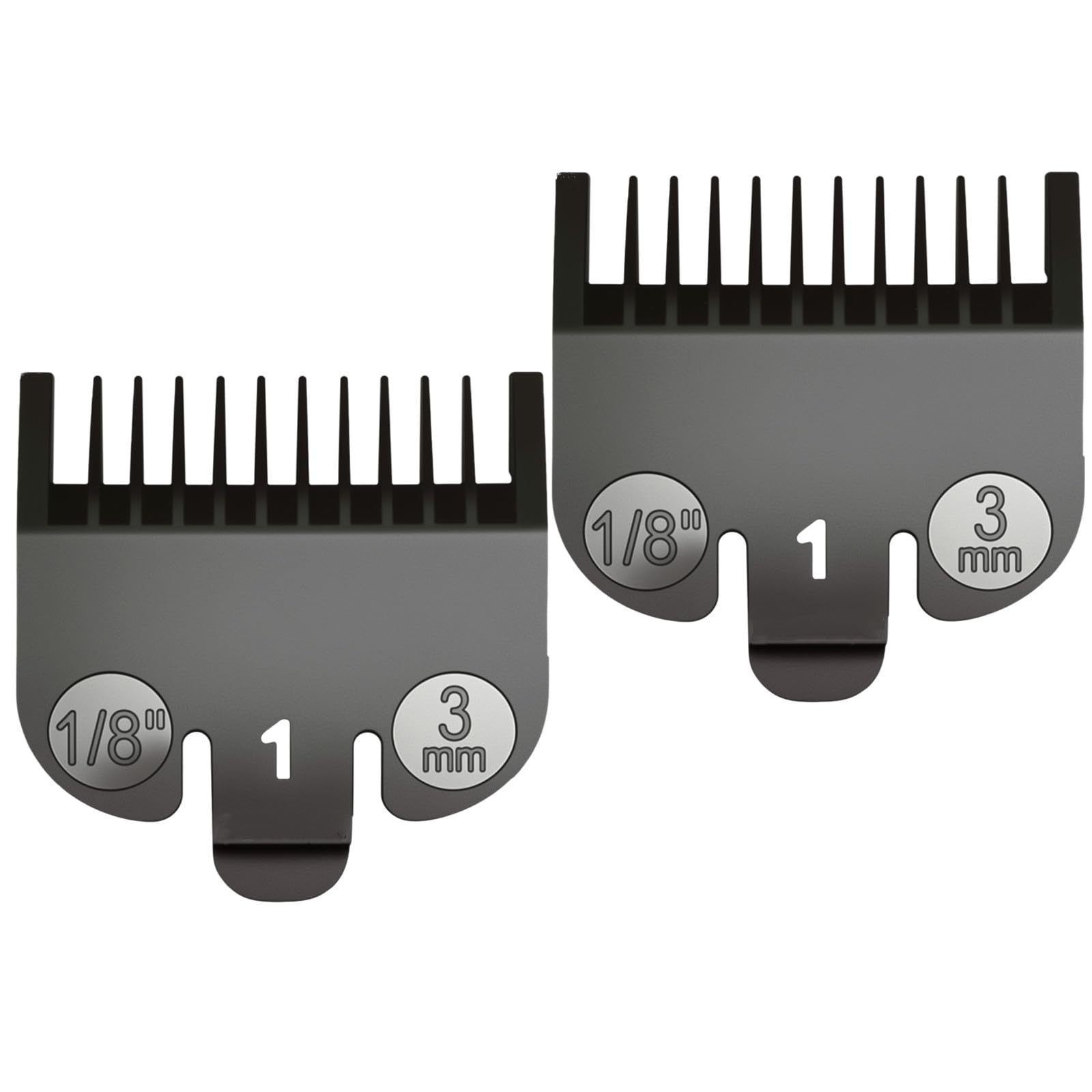 Photo 1 of ****ONLY ONE***3mm Clipper Guard Fits for Wahl Clipper Guards Set,2Pack Compatible with Wahl 1 Guard,Guide Comb Attachment #1-1/8''(3mm),3mm Trimmer Guards Fits for Wahl 3114-001 Clippers,Black.