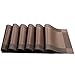 U'Artlines Placemat, Crossweave Woven Vinyl Placemat Washable Table Mats Brown