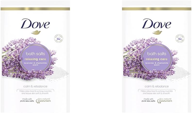 Dove Lavender & Chamomile Relaxing Care Bath Salts 900 g Pack of 2
