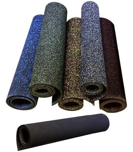 Warrior Gym Rubber Floor Tiles - 1/2 Inch Thick Interlocking Puzzle Mats, 24x24 Inch