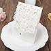 Doris Home Vertical Ivory Classic Style Wedding Invitations Cards Custom with Rhinestone & Laser Cut Flower (50)