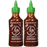 Huy Fong Sriracha Hot Chili Sauce 9 Ounce Bottle (2 Pack), chili,original, Red-set of 2