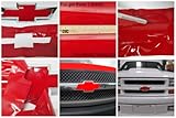 DownardWraps Red Gloss Wrap Vinyl Decal Sheets -You Cut Chevy Bowtie covers from (2) 11