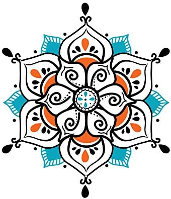 Large Mandala Tattoo - Yoga Temporary Tattoo - Very Realistic - Unique Gift - Set includes 2 Large Mandala Tattoos - 3.5" x 3.5" Tattoo Size