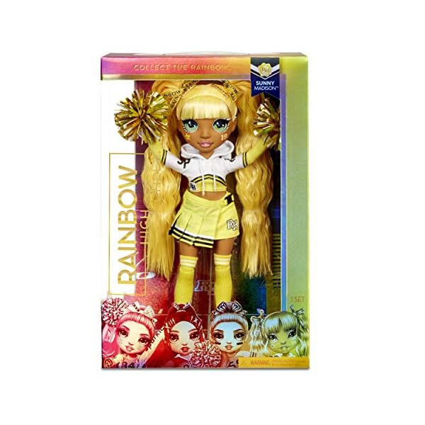 Rainbow High Cheer Fashion Doll - Luxury Outfits, Pom Poms & Cheerleader Doll - Sunny Madison, Yellow Themed Fashion…