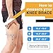Knee Brace for Men with Kinesiology Tape Support for Arthritis, ACL, LCL, MCL, Sports Exercise, Meniscus Tear Injury Recovery, Weightlifting Anti-Slip Knee Support Sleeves (1 Pair, L)
