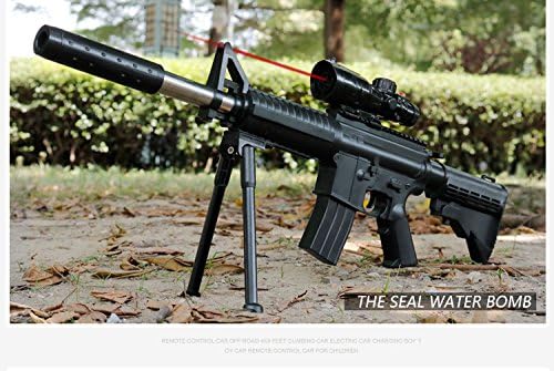 Seals Shooting Gun with Water Bombs & Soft Bullet 2 in 1 EVA Bullet Toys for kids and children Gifts Contain infrared and foot frame