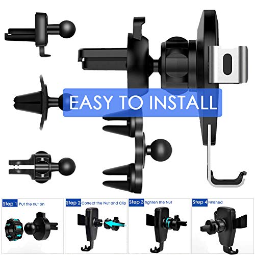 Anumit Car Air Vent Mount Clip, 5Pcs Universal Car Vent Holder Clip Kit Replacement Cradle Kickstand Clamp with 0.67inch Ball Head, Fits Wireless Car Charger, Car Phone Holder, Garmin GPS and More
