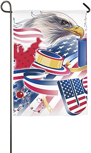 American Flag Day Eagle Polyester Home Garden Flag 1827inch