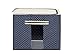 JJMG Stackable Storage Box Polka Dots Oxford Cloth Steel Frame Shelf Quilt Clothing Blanket Pillow Shoe Holder Container Organizer See-through Window double zipper Folding - Dark Blue (2 pack x 66L)