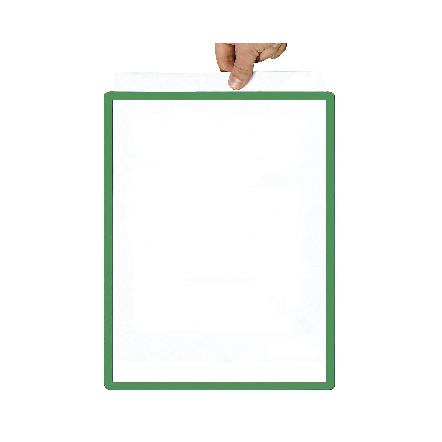 A3 Magnetic Frame Document Holder, Ideal For Flat Steel Surfaces, Easy Insertion & Removal Of Documents, Green, Pack of 10