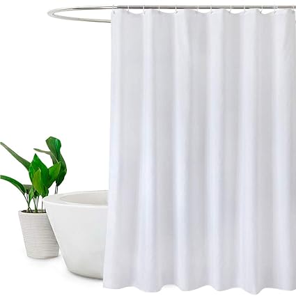 Eurcross Narrow Shower Curtain Anti Mould Mildew Resistant White