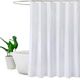 EurCross Extra Wide Shower Curtain 240x180cm White Polyester Waterproof