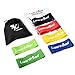 Resistance Loop Bands [Set of 6], LizardMad Natural Latex Fitness Exercise Bands for Workout, Pilates, Yoga, Rehab or Physical Therapy with Instructional Booklet, eBook (12