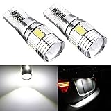 Gezan(TM) 2pcs T10 501 158 W5W 5630 LED 6 SMD Canbus Error Free White High Power Car Auto Interior Side Wedge Light Bulb 12V 6500K
