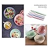 Surmounty Tableware Set 24 Pieces Camping Tableware Picnic Tableware Wheat Straw Dinner Service for 4 People Healthy Crockery Including Plates, Bowls, Cups, Forks, Spoons, Knives