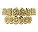Niv's Bling – Iced Out CZ 14K Gold Plated Grillz – 6 Tooth Dental Grills Set – Set