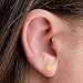 Tiny Round Dot Disc Stud Earrings in 925 Sterling Silver, Gold Vermeil, or Rose Gold Vermeil | Dainty Minimalist Earrings for Women (Gold Vermeil, 4mm)