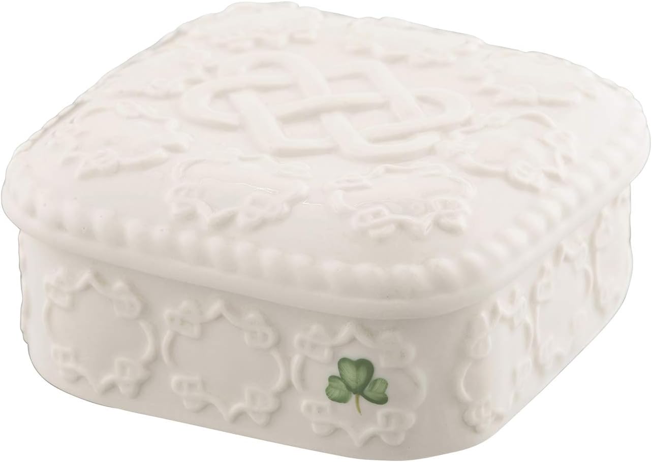 Belleek Love Knot Trinket Box