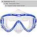 WACOOL Snorkeling Snorkel Diving Scuba Package Set Gear for Kids Youth Junior Anti-Fog Coated Glass with Silicon Mouth Piece Purge Valve and Anti-Splash (DarkBlue)