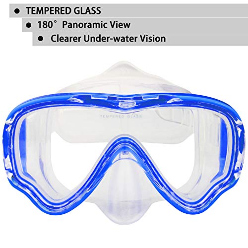 image for WACOOL Snorkeling Snorkel Package Set for Kids Youth Junior, Anti-Fog 