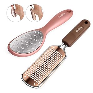 Healifty Foot File - Foot Scraper Stainless Steel Colossal Pedicure Heel Rasp Hard Skin Remover Foot Grater Pedicare…