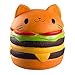 Jumbo Slow Rising squishies Kawaii Cat Hamburger Cream Scented Stress Relief large Kawaii Squishy as Collection Gift Toy (Orange)