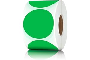 LUCKYHERN Pack of 600 Round Color Coding Circle Dots Stickers Labels (2", Green)
