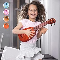 YOLOPLUS+ 17 Inch Kids Ukulele Guitar Toy 4 Strings