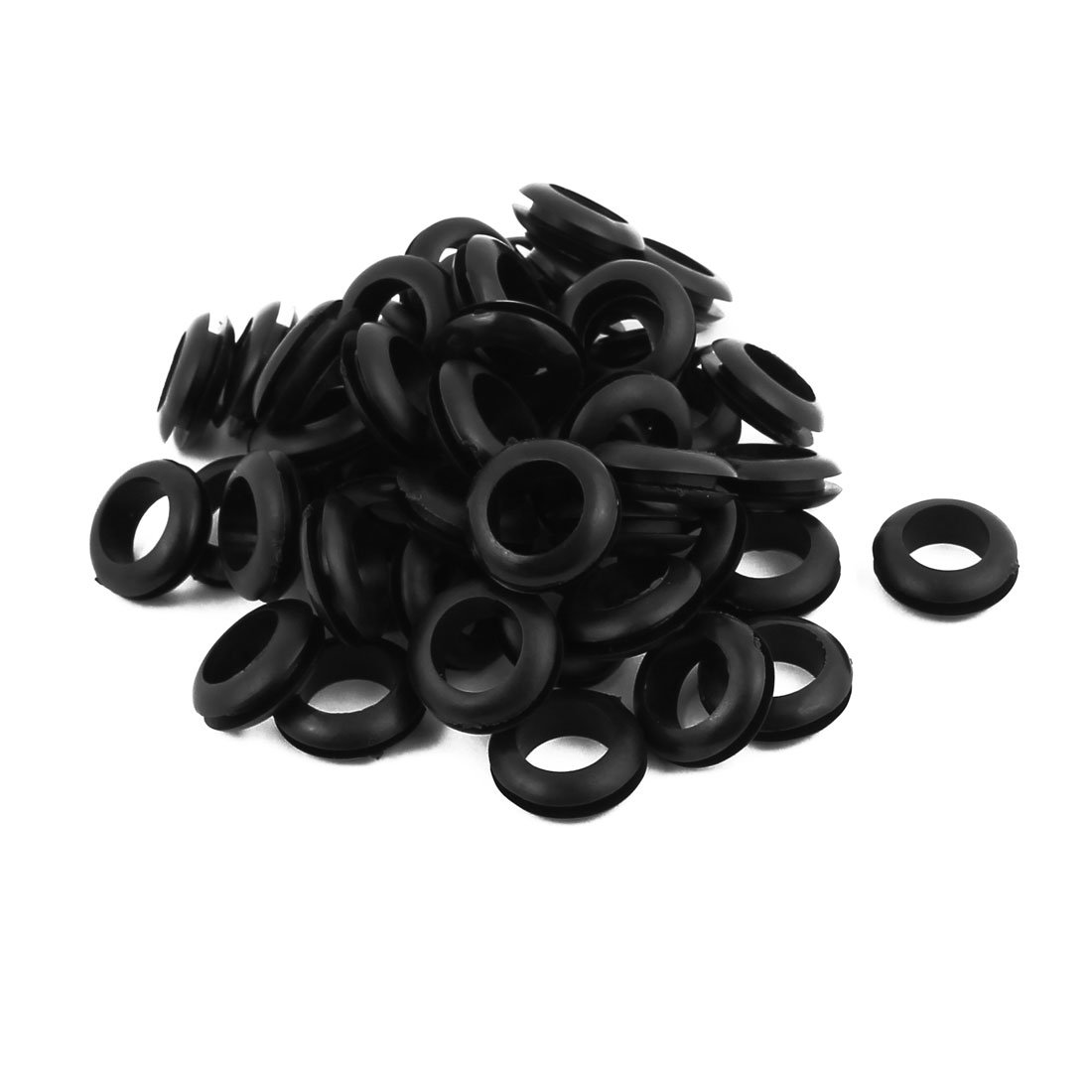 Sourcingmap Rubber Electrical Firewall Automobile Double Sides Wire Cable Gasket Grommets 12mm Inner Dia 50pcs