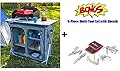 Camp Kitchen Table, COLLAPSILE Cook Station, PORTABLE Camping Organizer, Tailgating or Tent Storage Cabinet ~ NASCAR, Hunting, Camping, Picnics, Backyard Party, Grilling...ANYWHERE!
