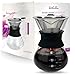 Pour Over Manual Hand Drip Coffee Maker - Glass Carafe Coffeemaker Pot with Stainless Steel Permanent Filter