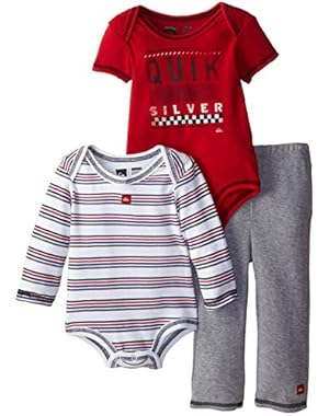 Quiksilver Baby Boys' Three Piece Bodysuits and Pant Set