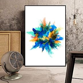 Framed Canvas Wall Art for Living Room, Bedroom Vibrant Color Splatter VII Canvas Prints for Home Decoration Ready to Hang - 16x24 inches