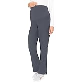 Med Couture Maternity Scrub Pants for Women Soft Stretch Pregnancy Scrubs with 3 Pockets, Boot Cut, Knit Waistband - MC8727