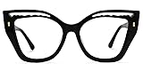 Zeelool Trendy Oversized Acetate Cat Eye Blue Light