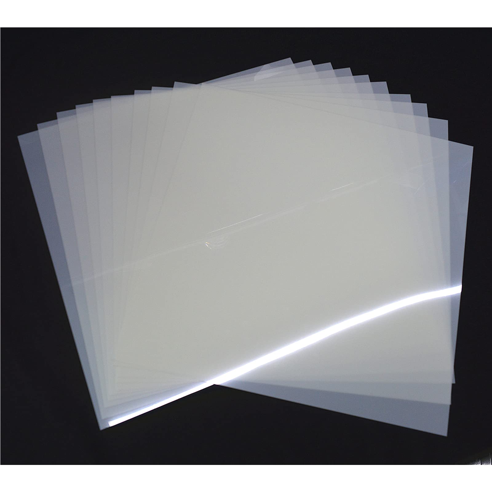 ZHluja 10-Pack 0.25mm 305×305mm Blank Stencil Sheet for Laser Cutting,Milky Translucent PET,Stencil Tools and Machines Template Material