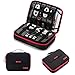 BAGSMART Universal Travel Cable Organizer Electronics Accessories Carry Bag for 9.7 inch iPad, Kindle, Power Adapter, Black + Red
