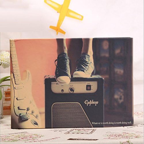 ToiM Music Theme Adhesive Scrapbook Photo Album Memory Book DIY Album Wedding Scrapbook Vintage Photo Album Baby Album DIY Handmade Album Self-Paste Album Personalized Album Lovers Album