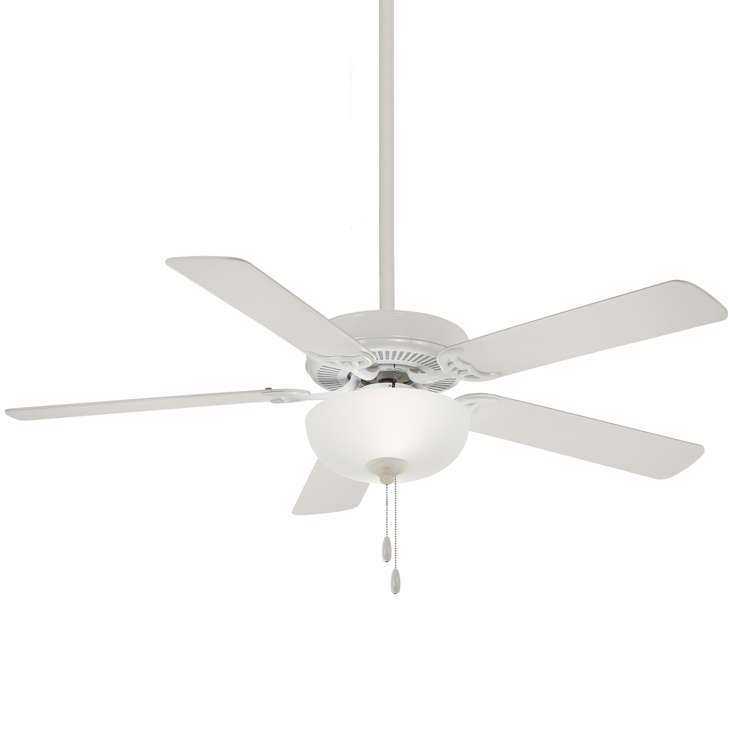 Photo 1 of MINKA-AIRE F448L-WH Contractor Uni-Pack LED 52" 5-Blade LED Ceiling Fan in White Finish with White Blades
