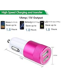 NINIBER - Kit de carga de coche para teléfonos Android, 2,4 A, cargador de coche, cable micro USB, cargador rápido, compatible con Samsung Galaxy S7 Edge S7 S7 Active A6 J3 J7 Prime Sky Pro Perx Star, LG Stylo 3 2 K30 K20 Plus