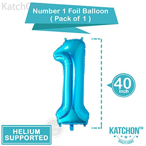 image for KATCHON 1st Birthday BOY Balloons Set - Bonus - Printable Party Planne