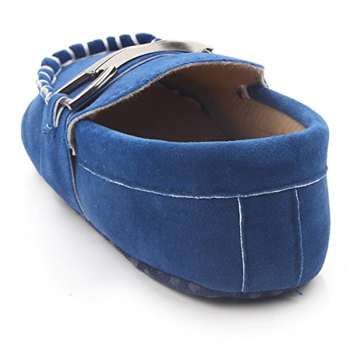 Fire Frog Baby Shoes Infant Toddler Boy Shoes Crib Bebe Classic Handsome Soft Soled Loafers Blue 6-12 Months - Thumbnail 3