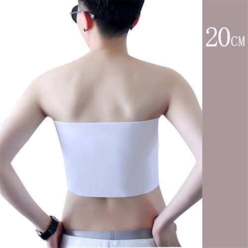 BaronHong Cotton Chest Binder - 3-Row Hook Strapless Top For Tomboy, Trans & Cosplay