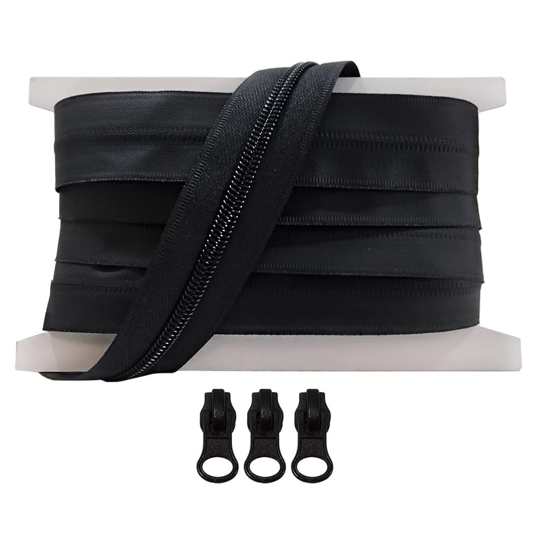 JYC CREATIVE 2 Meters of Waterproof Zipper + 3 Slider Sliders to Sew and Assemble The Custom Zipper, Zipper to Sew on Clothes, Neoprene, Waterproof,