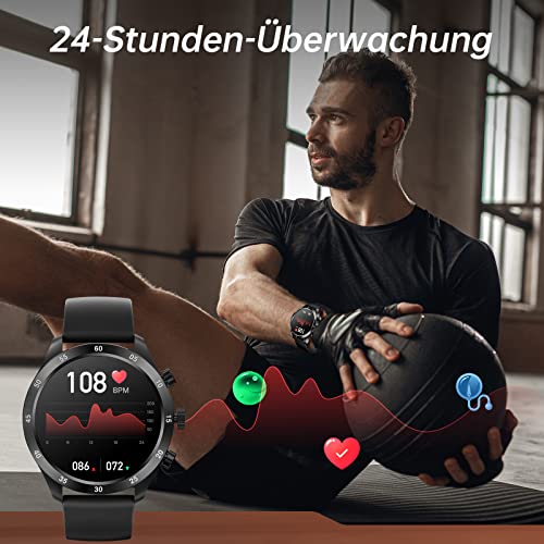 Mioduro Smartwatch Herren - Uhr Fitness Tracker mit Telefonfunktion, 1.32