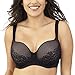 Vanity Fair Women's Flattering Lift Lace Full Figure Underwire Bra 76262, Midnight Black_Rose Beige, 40C