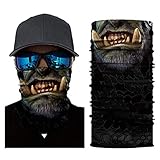 Hot Sale! Hongxin 3D Seamless Magic Headband Clown Joker Skull Vendetta Neck Warmer Gaiter Half Face Mask Headwear Bandana Head Scarf Summer Men Clearance (A)